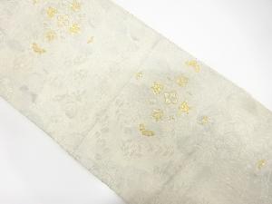 アンティーク　花更紗模様織出し袋帯（材料）